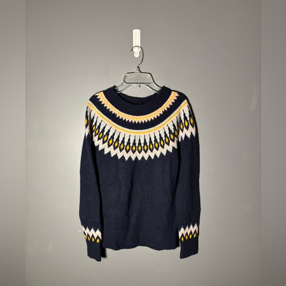 Biden Agnes Fair Isle Wool Blend Sweater Womens Size Small - Picture 2 of 5